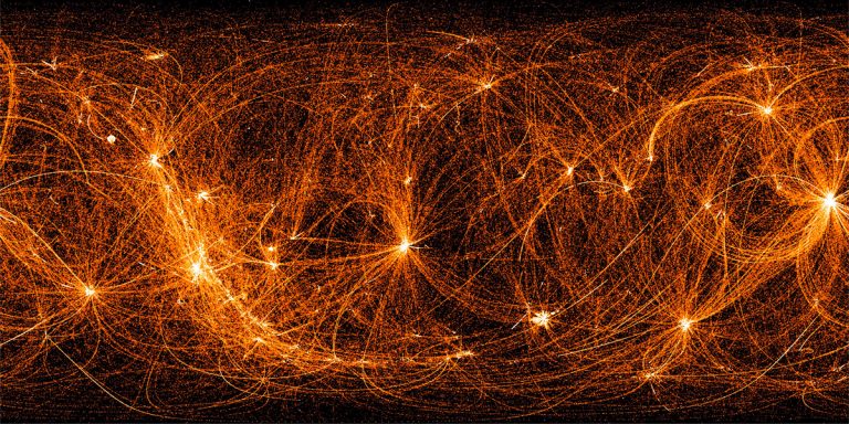 中子星内部成分探测器夜间的探测图像