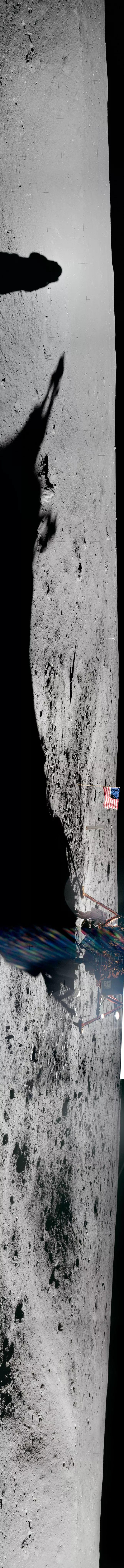 人类六次登月着陆点的全景照片