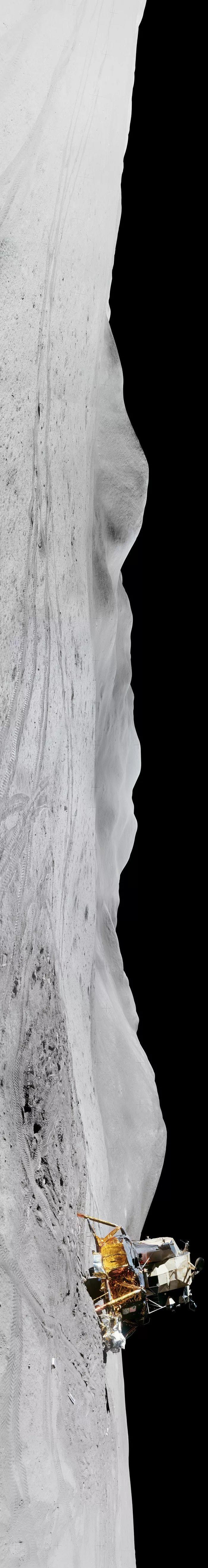 人类六次登月着陆点的全景照片