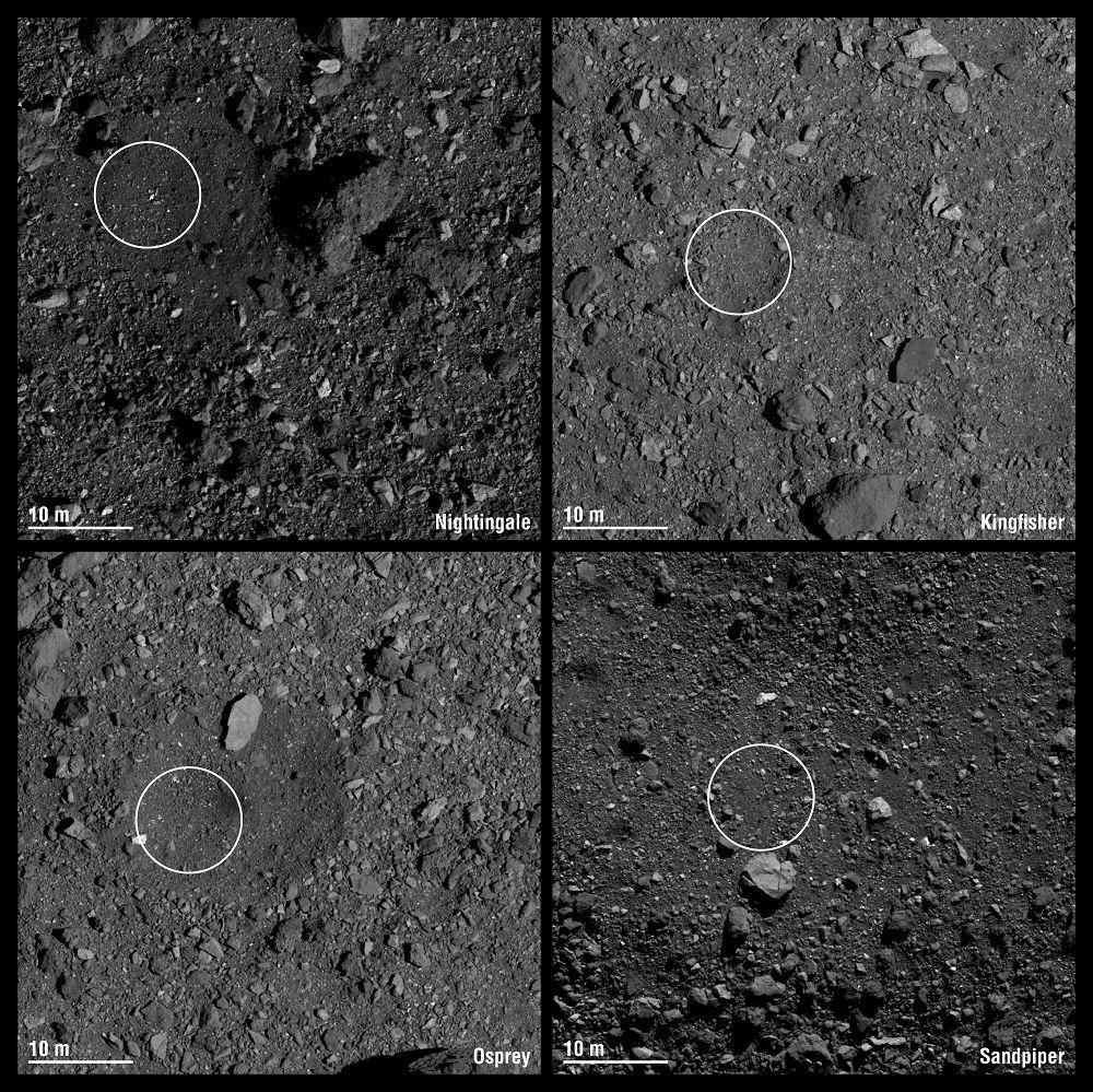 NASA的小行星样本返回任务 确定了最终四个候选样本采集点