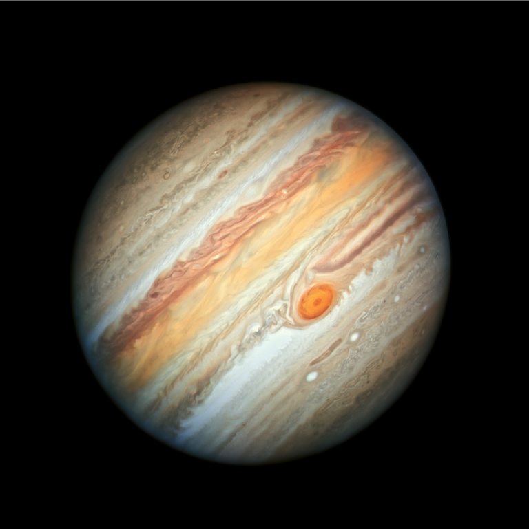 哈勃太空望远镜拍到了木星的大红斑