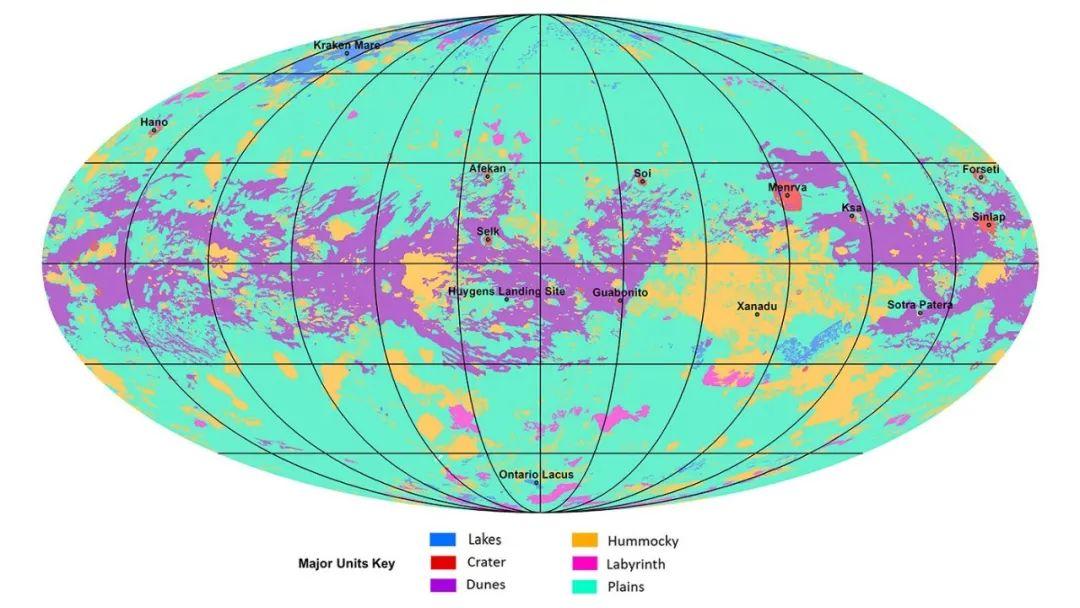 一个全新的世界：天文学家绘制了土卫六的第一张全球地图