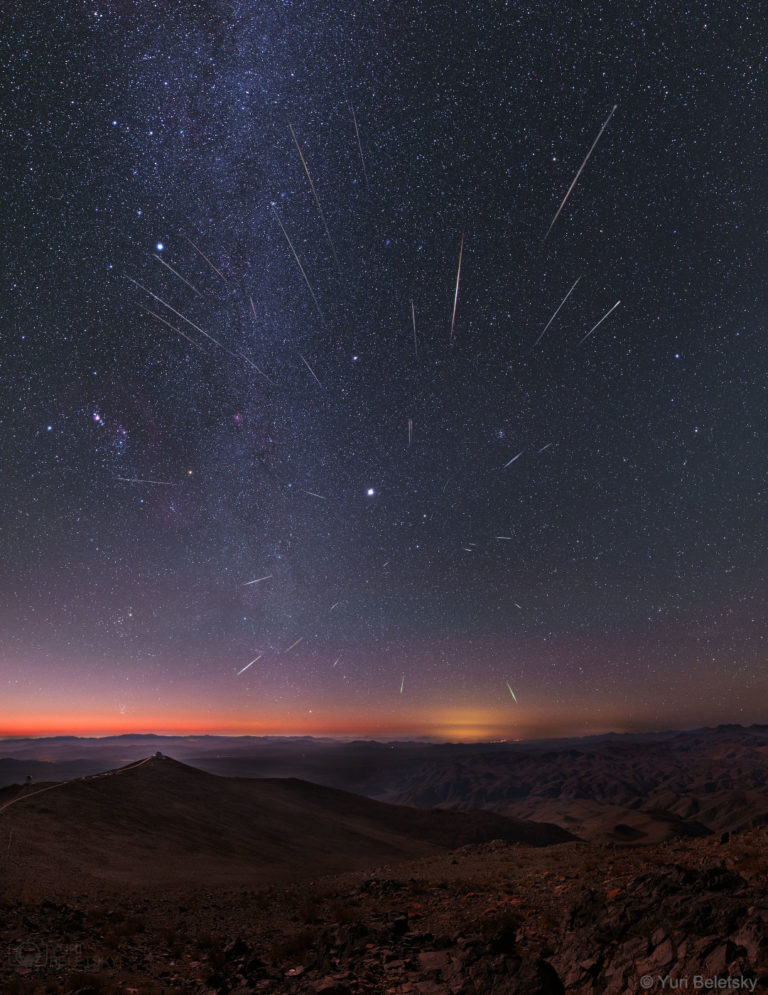 智利上空的双子座流星