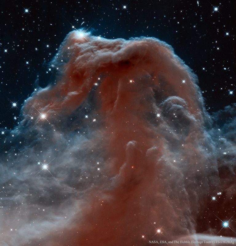 哈勃太空望远镜的红外波段马头星云