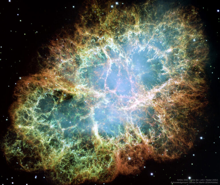 M1：哈勃望远镜拍摄的蟹状星云