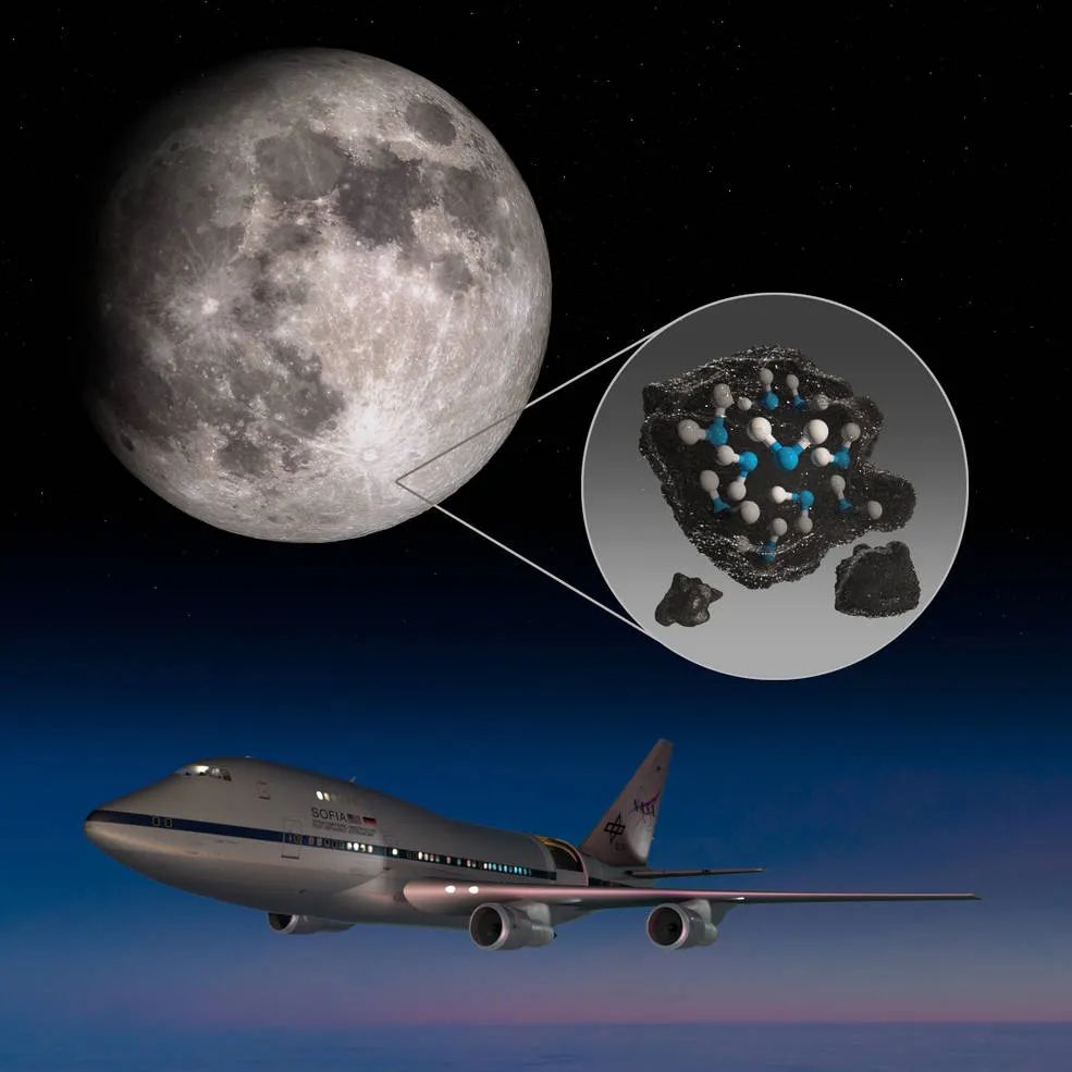 NASA的SOFIA在月面阳光照射的地方发现了水