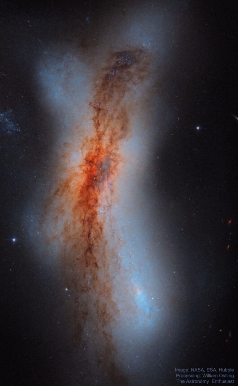 NGC 520：哈勃拍摄的互撞星系