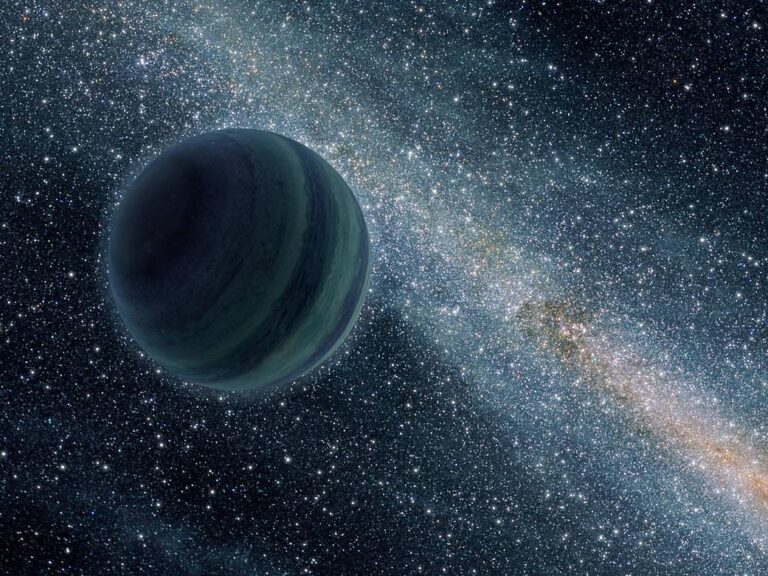 一颗类似木星的流浪行星在太空中独自游荡