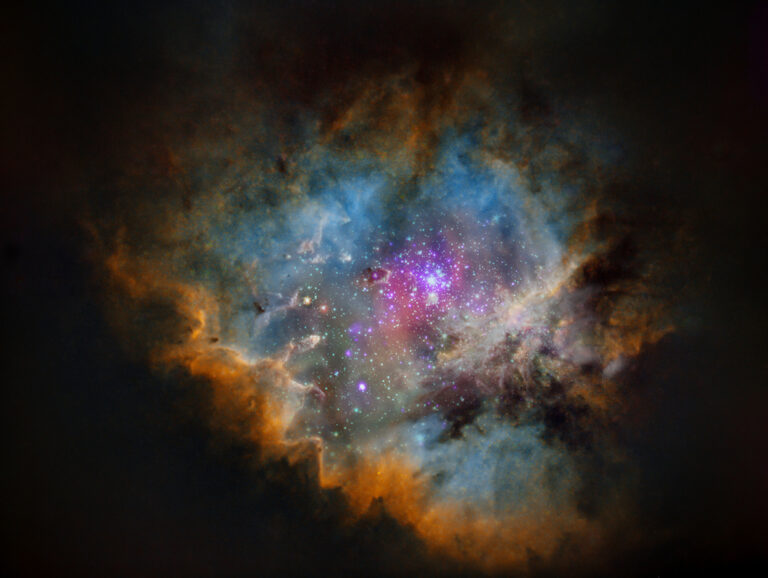 NGC 281：移除恒星后再叠合恒星