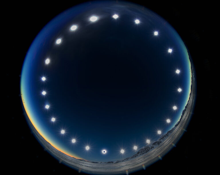 南极极昼日的日食
