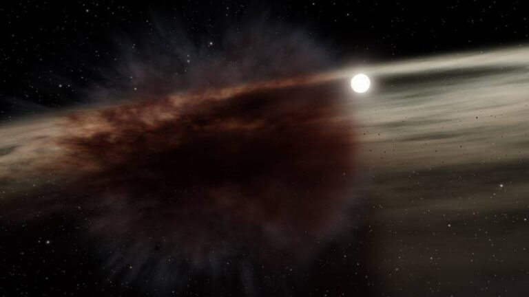NASA发现了天体碰撞产生的巨大碎片云