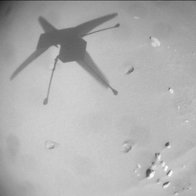 NASA的机智号火星直升机拍摄了创纪录的飞行视频